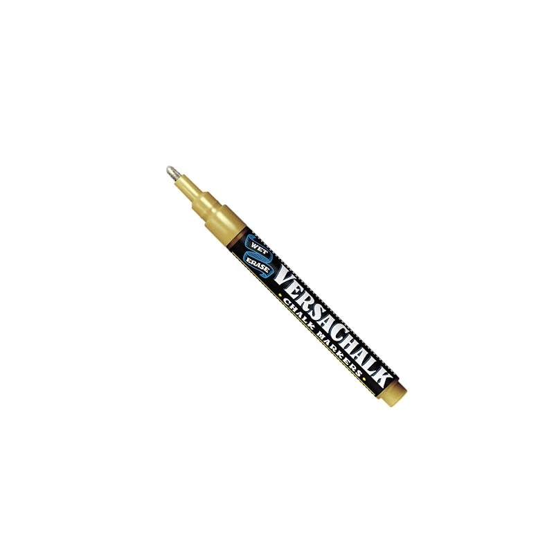 VersaChalk Metallic Gold Chalk Marker - 3mm Tip, Dry Erase,