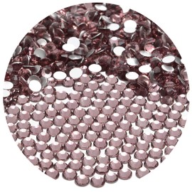 NCB 2880pcs Non Hotfix Flatback Crystals Rhinestones Round Glass Diamonds Charms Gems Stones Beads 3D for Nails Art Craft Jewels Accessories Phone Shoes Decorations (Lt. Amethyst SS16 4.0mm 2880pcs)