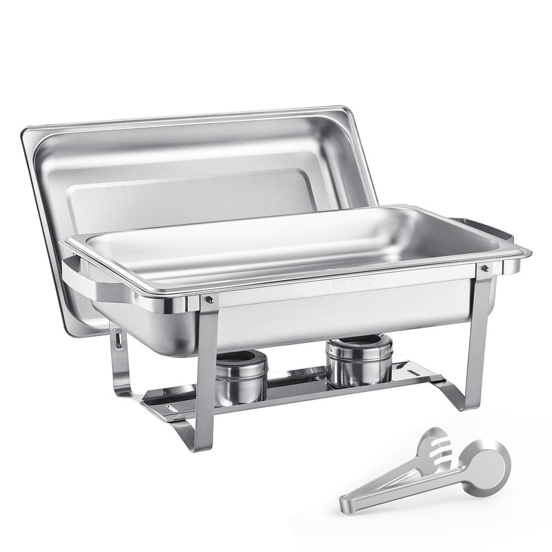 VEVOR Chafing Dish Buffet Set, 8 Qt 2 Pack, Stainless