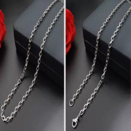 RELIGIOUS 925 silver 20" necklace JESUS CRUCIFIX GOD HOLY CROSS pendant women men GIFT BOX