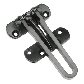 TOVOT 4 Inch Door Safety Lock with Screws Alloy Security Door Lock Bar Lock Security Device for Front Door(Black)