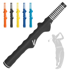 Xinambyh 1 Pcs Right-Hand Golf Training Grip:Club,Rubber Swing Grip Trainer,Golf accessories for adults,beginners,all levels.Improvement tool for Proper Hand Placement.(Black)