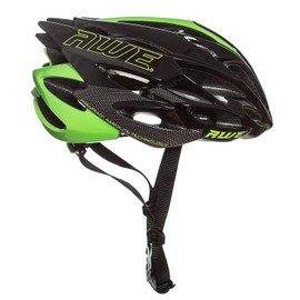 AWE® AWESpeed™ In Mould Adult E-Bike/Bike Road Racing Helmet 58-61cm Black/Green/Carbon *FREE 5 YEAR CRASH REPLACEMENT*