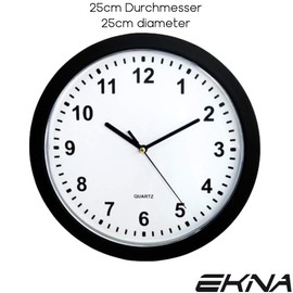 EKNA Hiding place for valuables, working wall clock as a tin safe for money, jewellery, watches, keys and much more, can safe (clock)