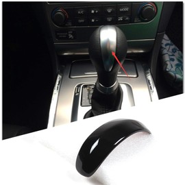 Moittellc Center Console Gear Shifter Knob Hand Brake Cover Compatible with Infiniti G37 G35 G25 Q40 FX35 FX37 FX50 QX70 QX56 EX35 EX37 EX25 QX50/Nissan Patrol 2013-2018 Accessories (Gloss Black)
