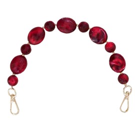 Mokburrim Short Purse Chain 13.2 inch Bead Purse Strap Decorative Acrylic Purse Chain Extender for Handbag Underarm Bag(Red)
