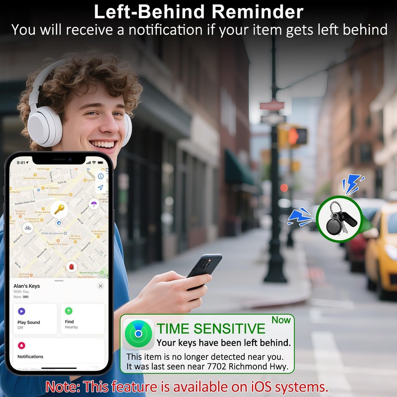 2026 Upgrade 4-Pack Smart Bluetooth Tracker – Android AirTag, Works