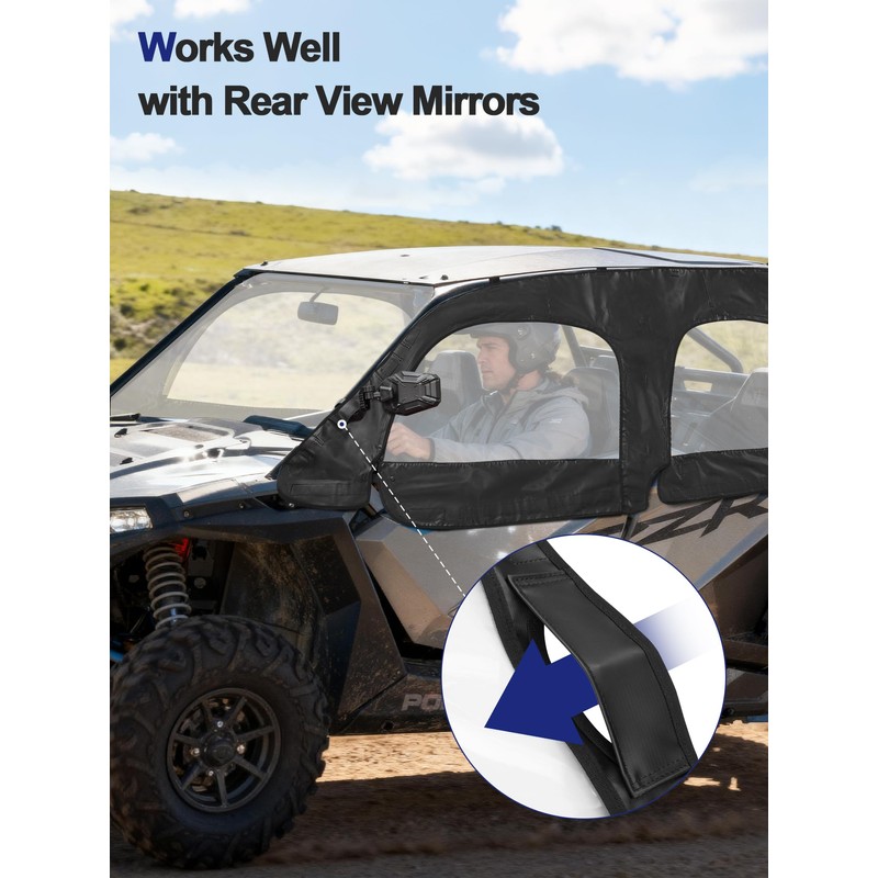 ZIDIYORUO Soft Upper Doors for Polaris RZR XP 4 1000