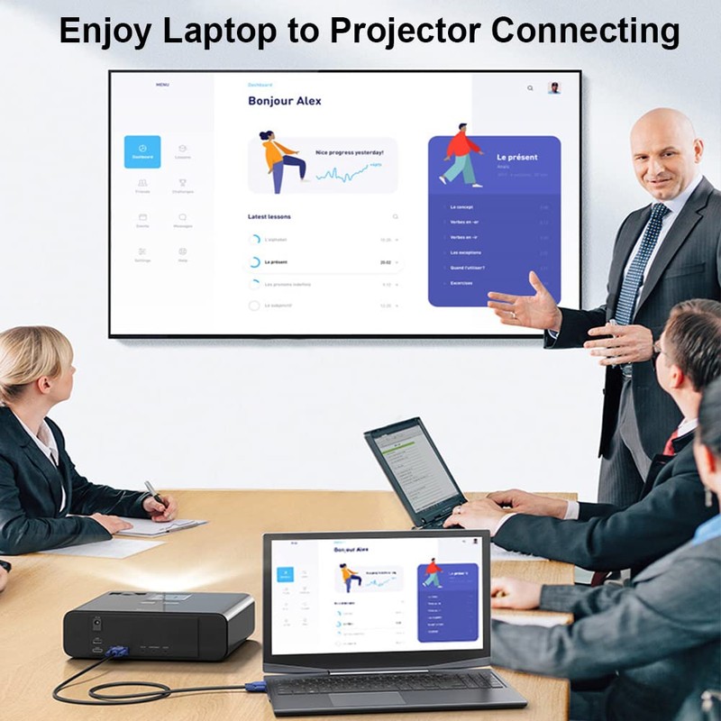 VGA Cable 10 Feet, VGA Computer Monitor Cable Adapter, Gold-Plated