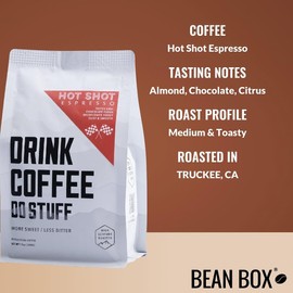 Hot Shot Espresso - Roasted by Drink Coffee Do Stuff - Freshly Ground Coffee - 12 Ounce Bag