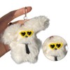 TQUXNGA Schöner Plüsch-Sonnenbrillen-Anhänger, Plüsch-Ornament, Anhänger, Auto-Schlüsselanhänger, Rucksack-Dekoration, Taschenanhänger, Siehe ausführliche