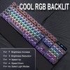 Camiysn Typewriter Style Mechanical Gaming Keyboard, Black Retro Punk Gaming
