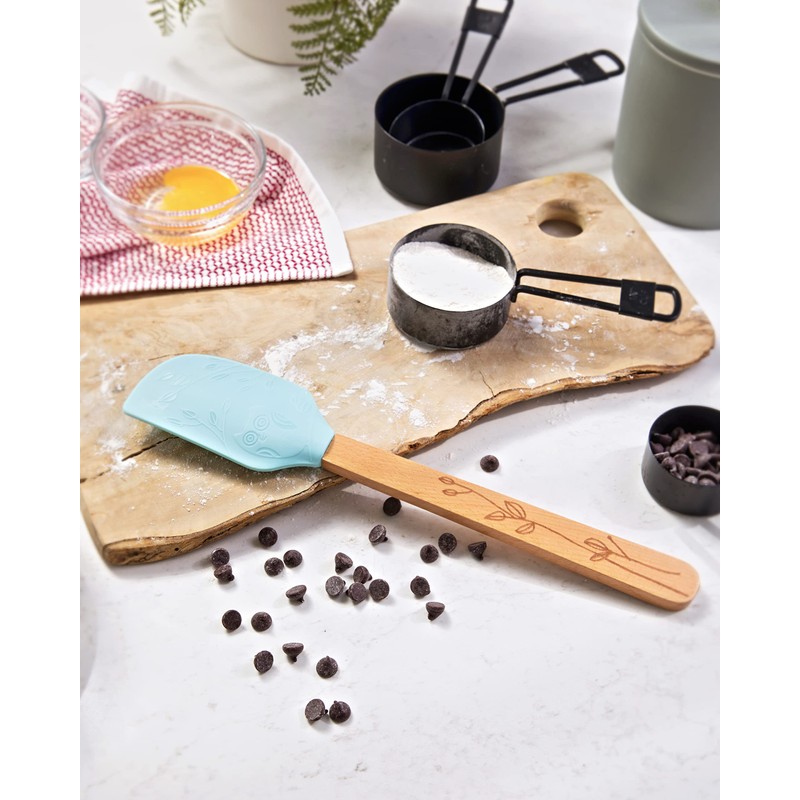 Talisman Designs Silicone Spatula & Laser Etched Beechwood Handle |