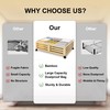 Under Bed Storage with Wheels-Large Bamboo Underbed storage Containers with