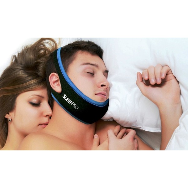 Premium Anti-Snoring Chin Strap - Stop Snoring Anti Snore Sleep Aid Device - Fully Adjustable Jaw Strap - Natural Comfort for CPAP and Instant Snore Relief by SleepPro™ [UPGRADED VERSION]