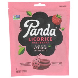 Panda Licorice, All Natural Raspberry Licorice, 7 oz (200 g) -- 2PC