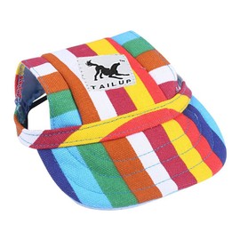 Harikaji Dog Hat,Dog Sunscreen Hat Baseball Cap Outdoor Sports Hat with Ear Holes Chin Strap Adjustable Hat for Small and Medium Dog Large Dogs (M, Colorful)