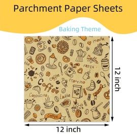 Premium Deli Paper Sheets 12"x12" - 300Pcs Greaseproof Liners for Food Boats, Pre Cut Deli Sandwich Wrappers, Best Kraft Food Wrapping Paper Sheets for Picnic, Festival, Fair or BBQ.