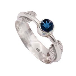 Londoner blauer Topas im Labor gezüchtet Edelstein- für Herren und Damen, alle Größen, 925 Sterling Silber, Geschenkartikel, Schmuck TSR370AT_15 (61 (19.4))