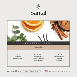 AromaPlan Hotel Scents Santal 5 Fl Oz (148ml), Home Luxury Aroma & Hotel Fragrance Diffuser Oil- Hotel Diffuser Oil for Aromatherapy- USA Made, Bigger Bottle, Bolder Aroma & Longer Lasting