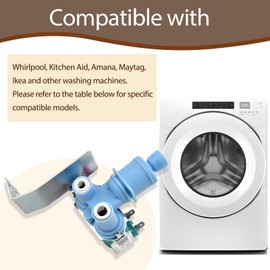 W10179146 WPW10179146 Refrigerator Water Inlet Valve Compatible with Whirlpool Amana Maytag Kitchen Aid Washing Machine Replace W10155357 AP6016381 AP6016381 PS11749668