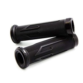 MotorToGo One Pair Black Motorcycle 7/8" Handlebar Grips Gel Compatible for 2006 Suzuki Hayabusa GSX1300R