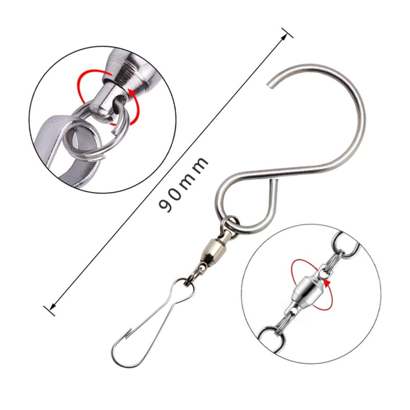ULTECHNOVO 20pcs Stainless Steel Swivel Hooks Clips for Hanging Wind