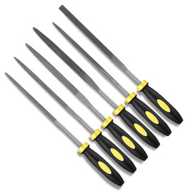 Zonon 6 Pcs Guitar Fret End Dressing File Guitar Nut Files Set Professional Guitar Repair Tool for Fix Sharp Fret Ends Sprout Rounding and Deburring