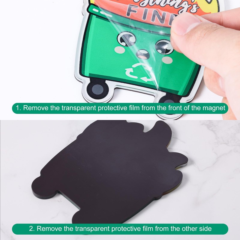 Pack of 2 Bin Fire Fridge Magnet, Emotional Dumpster Fire