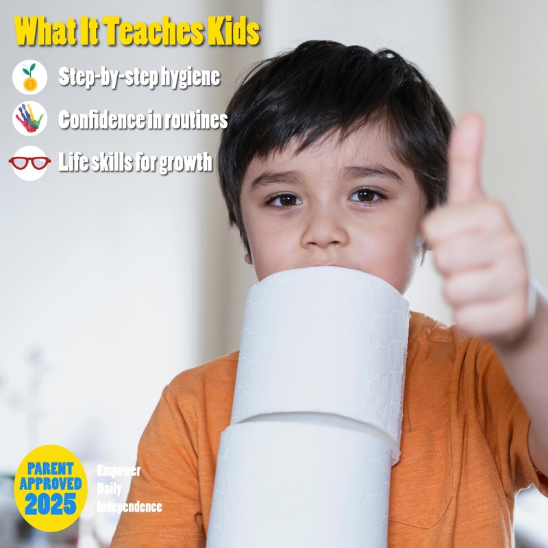 Potty Training Chart Step by Step Laminated 9x12 Inch for