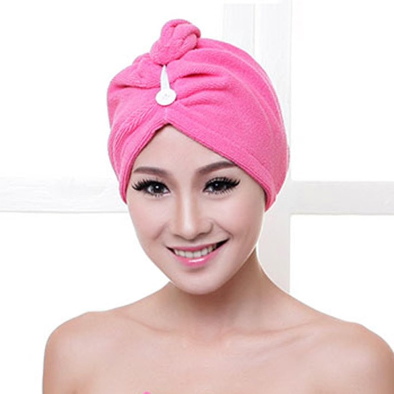 Toalla De Secado Rápido Microfibra Gorro Cabello Ligero y Cómodo