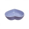 Yuauy 6 pcs Light Purple Heart Shaped Porcelain Soy Sauce