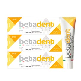 Betadent 3 x 100ml Sensitive Teeth Relief Gum Disease Sanitary and Soothing with Aloe Vera, Tea Tree Oil and Natural Ingredients