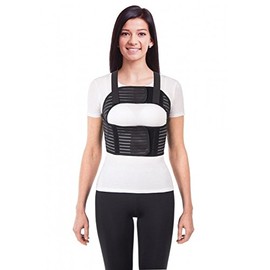 TOROS-GROUP - Women's Corset - Chest Strap for Women - Supporting Bandage for Post-operative Phase, Broken Ribs and Sternum, Comfortable Fit for Female Figure - XS, Black