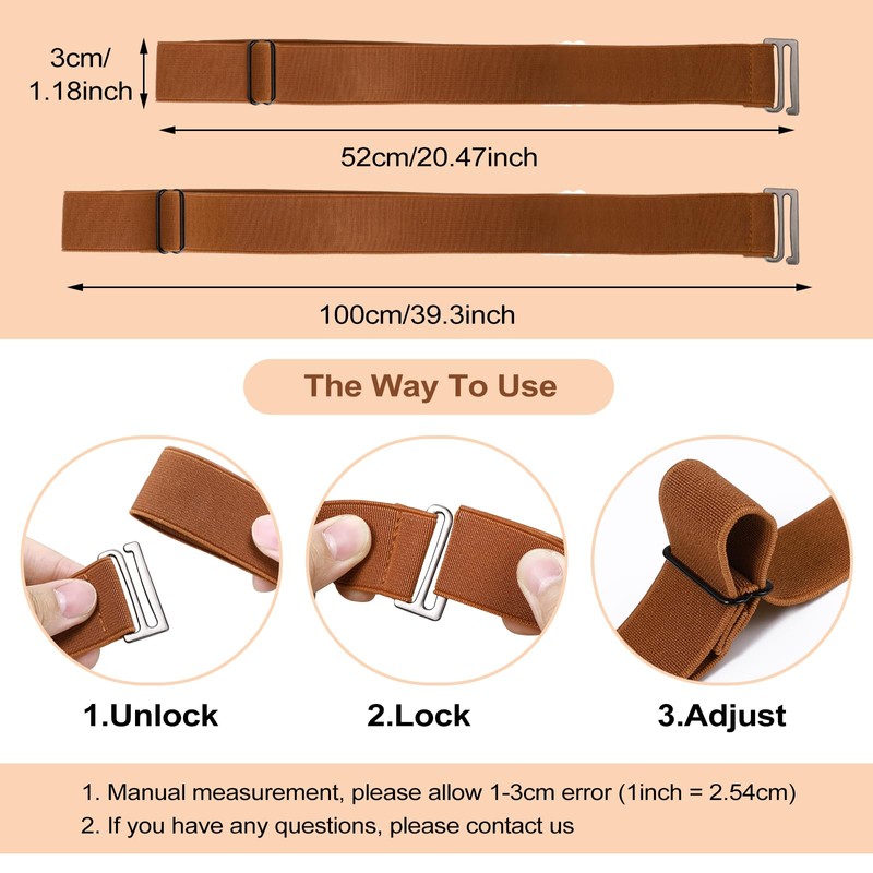 TIESOME Elastic Stretch Belt for Women Invisible Waist Belt(Brown)