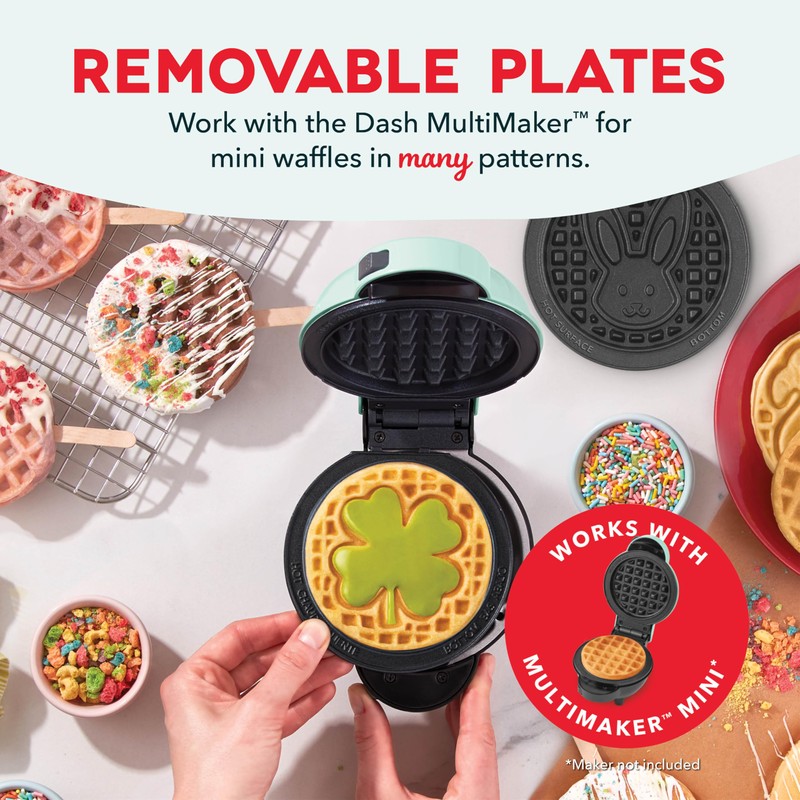 DASH Multimaker Mini System Two 4” Nonstick Removable Waffle Plates