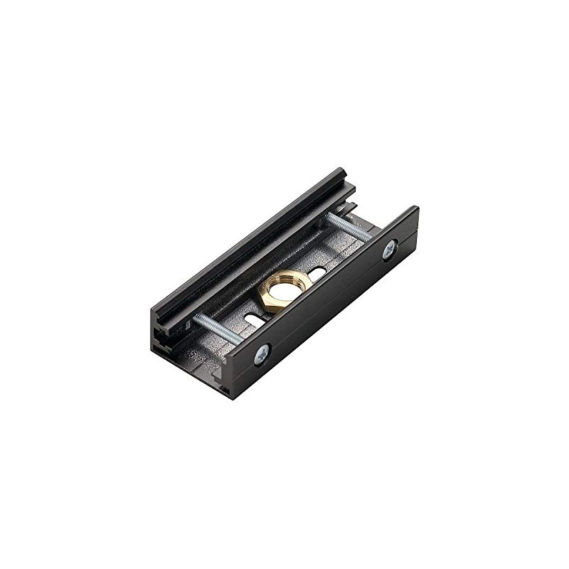 Eutrac Joint Connector for 3-phaseschiene, Black, Aluminium