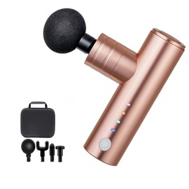 Myofascial Release, Mini, Lightweight, 4 Levels of Strong Vibration Modes, Muscle Relax, 4 Types of Heads, Full Body Refreshing Tool, Storage Case Included, Portable, Convenient Exercise Aid, Perfect