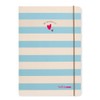 Matilda MOO Notebook - A5 Lined - Striped - Blue