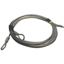 Unbranded Garage Door Torsion Spring Cables Plain Loop W/Stop 5/32" 7x19 8'8" (Pair)