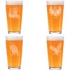 MIP 16 oz Beer Pint Glass Gift Set Of 4