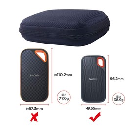 SanDisk Portable SSD 250GB 250GB 500GB 2TB 1TB Dedicated Protective Storage Case - WERJIA (Small)