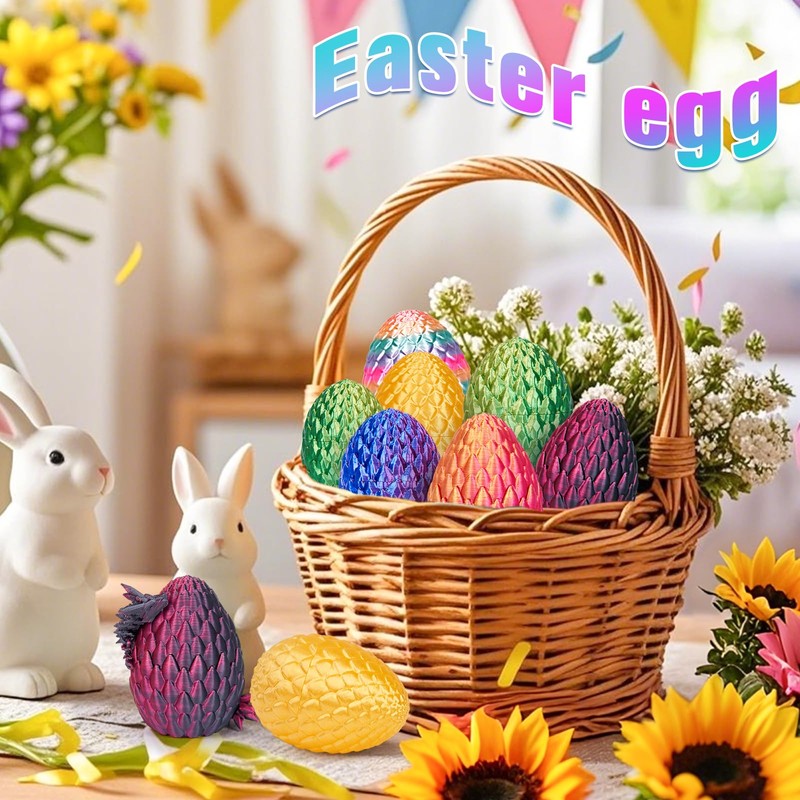 HIMS Set of 6 3D Printed Dragon Egg Mysterious Dragon