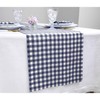 Solino Home Check Linen Table Runner 90 Inches Long -