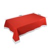 WedDecor Rectangle Christmas Tablecloth Red Table Cover Cloth for Xmas