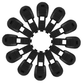 Operitacx Pack of 500 Tail Clip Replacement Parts Sparabos Black Colour Pürblack Swalr Shoelaces Lanyard Stopper Zip Elastic Rope Cotton Rope Component Nylon Rope