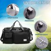 Gym Duffle Bag with Shoe Compartment Wet Pocket, Weekender Travel