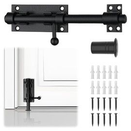 8 Inch Heavy Duty Gate Latch, 304 Stainless Steel Slide Bolt Latch with Padlock Hole, Barrel Bolt Lock for Fence, Barn Door, Outdoor Gate