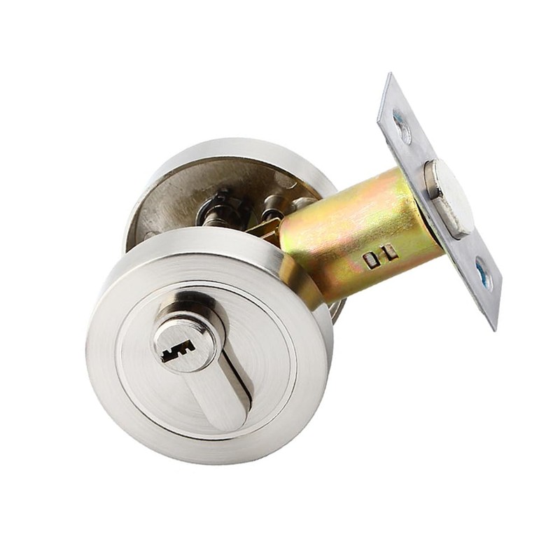 Sarini Stainless steel single face round bolt lock with keyed