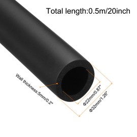 QUARKZMAN Pipe Insulation Foam Pipe Insulation Pipe 22 mm ID 32 mm OD 20 Inch Heat Protection for Handle Support